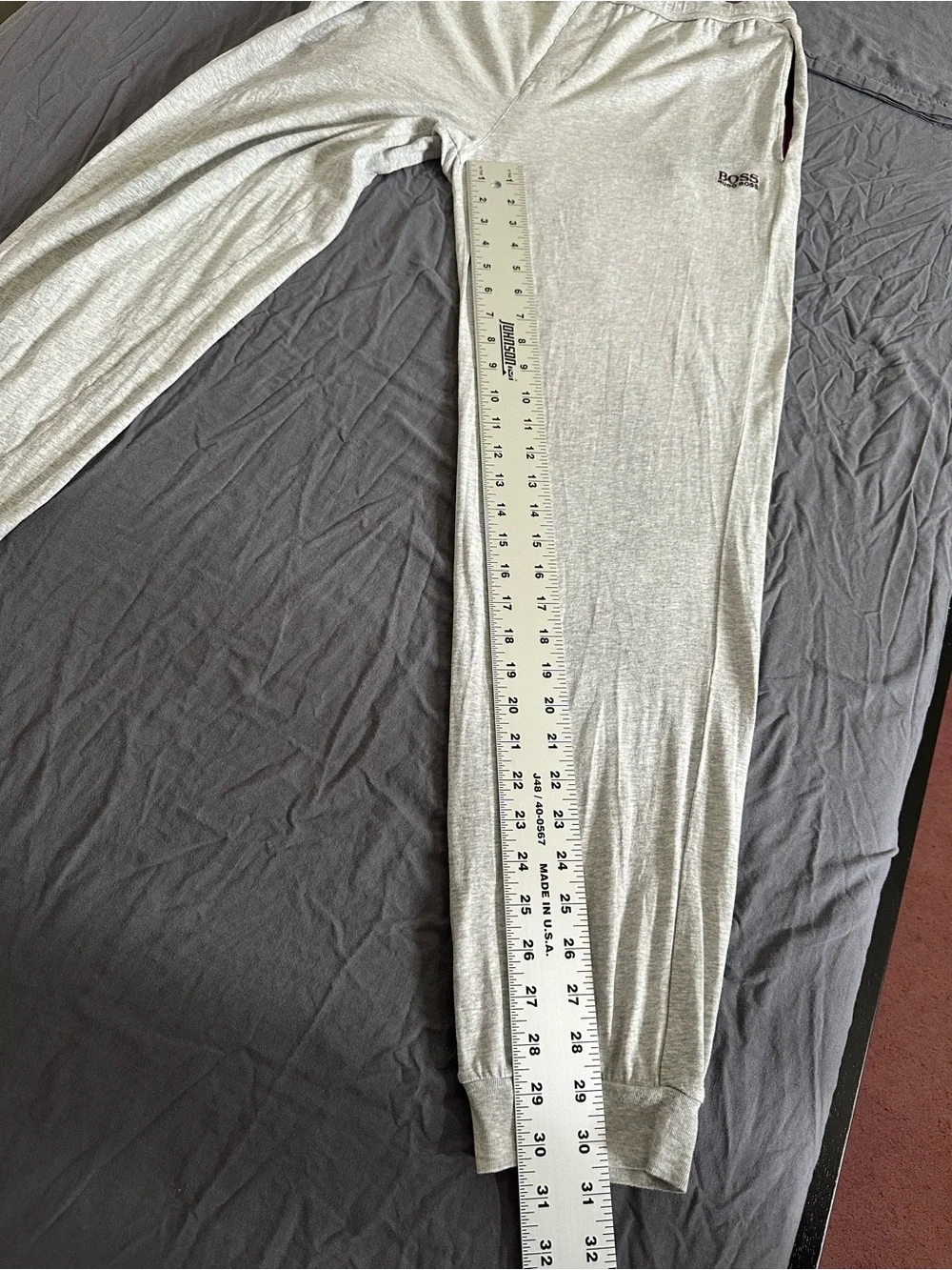 Boss Hugo Boss Light Grey Hoodie and Joggers with Dark Accent Drawcord Mens L